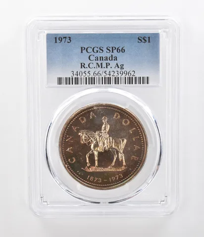 1973 Canada 1 Dollar Silver RCMP SP66 PCGS Beautiful Tone *1212