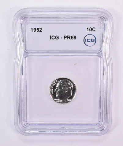 1952 Roosevelt Dime PR69 ICG