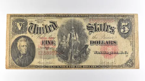 1907 $5 Legal Tender Large Note Red Seal *3120