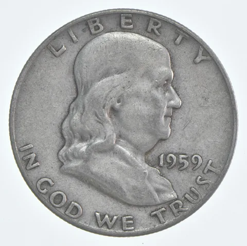 1959-D Franklin Half Dollar Circulated 90% Silver (1pc)