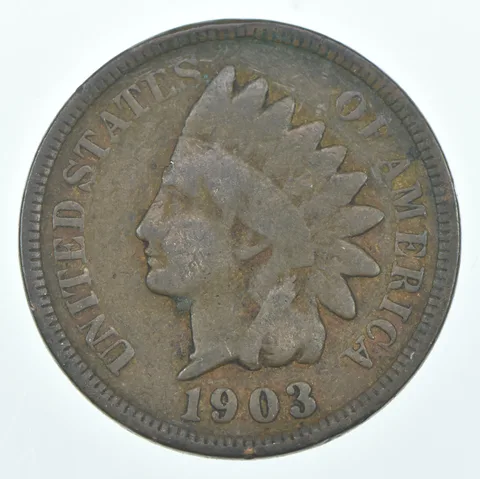 1903 Indian Head Cent AC Average Circ