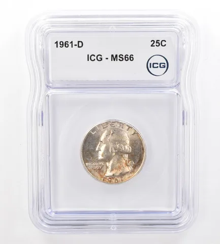 1961-D Washington Quarter MS66 ICG Beautiful Tone *7334