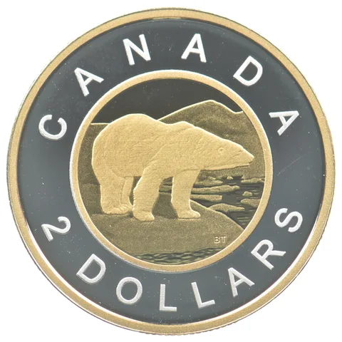 2021 Canada 2 Dollars Gilt Silver Polar Bear *6677
