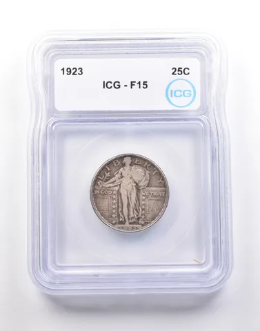 1923 Standing Liberty Quarter F15 ICG *5073