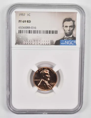 1957 Lincoln Wheat Cent PF69 NGC PR Proof Special Lbl PR Proof