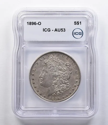 1896-O Morgan Silver Dollar AU53 ICG *2488