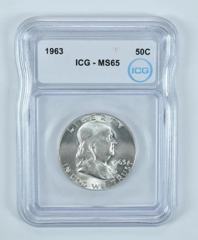 1963 Franklin Half Dollar MS65 ICG