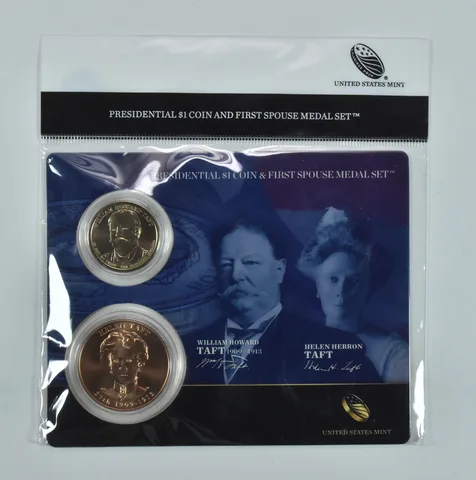 2013 Presidential $1 & First Spouse Medal Set William & Helen Herron Taft