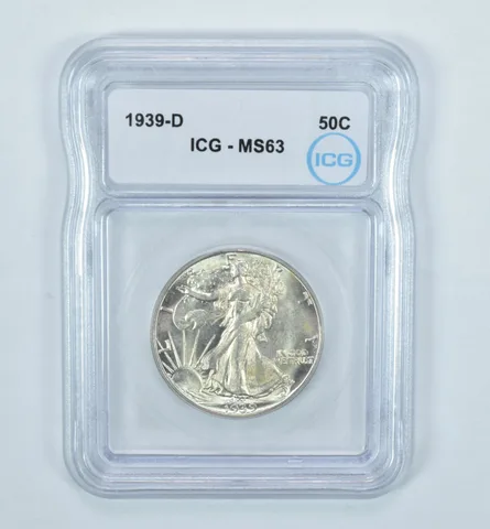 1939-D Walking Liberty Half Dollar MS63 ICG
