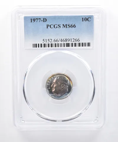 1977-D Roosevelt Dime MS66 PCGS Beautiful Tone *8289