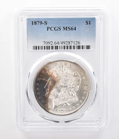 1879-S Morgan Silver Dollar MS64 PCGS Beautifully Toned *0413