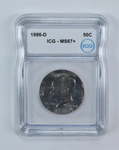 1986-D Kennedy Half Dollar MS67+ ICG