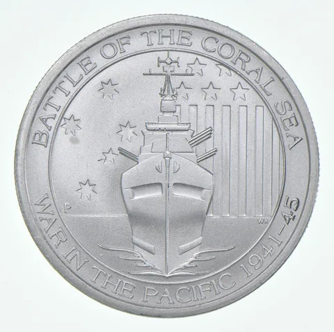 2015 Australia 50c Battle Of Coral Sea War In Pacific 1/2 Oz .999 Silver