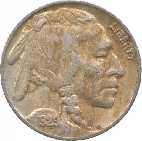 1929 Indian Head Buffalo Nickel a4912