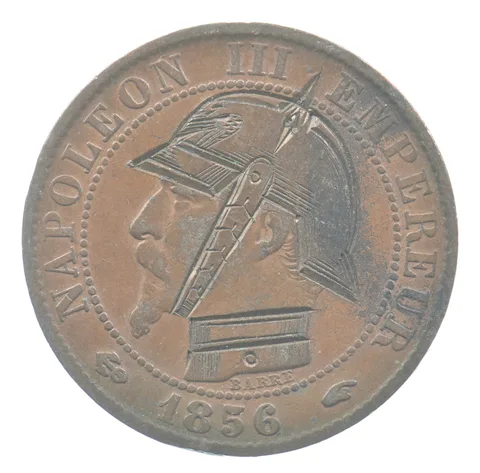 1856 France 5 Centimes Love Token Victorian *4824