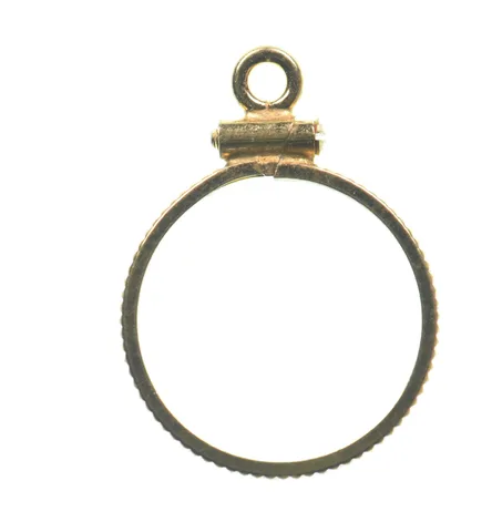 12K 15mm GF $1 Gold Dollar Piece Type 2 Coin Bezel Pendant Frame Edge *1385