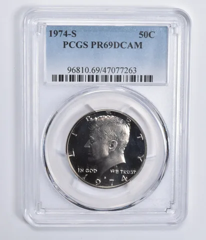 1974-S Kennedy Half Dollar PR69 DCAM PCGS Blue Lbl