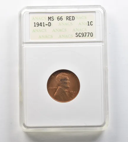 1941-D Lincoln Wheat Cent MS66 RD ANACS *7694