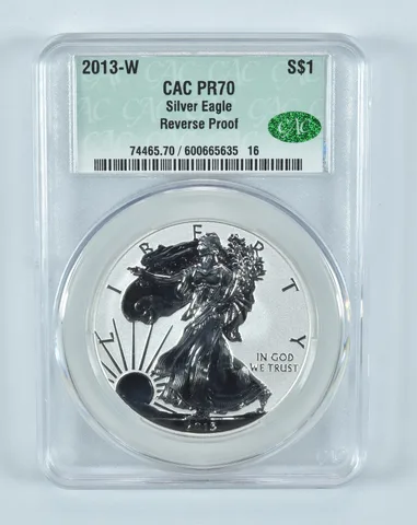 2013-W American Silver Eagle Reverse PR70 CAC CACg