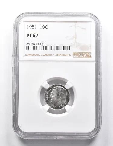 PF67 1951 Roosevelt Dime NGC *9980