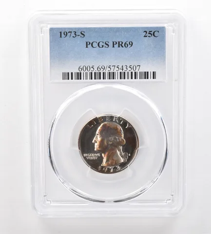 1973-S Washington Quarter PR69 PCGS Beautiful Tone *7455