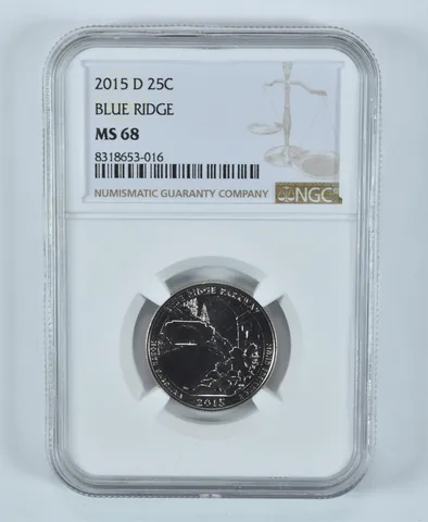 2015-D Washington Quarter Blue Ridge America The Beautiful MS68 NGC
