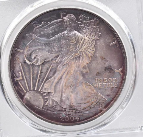 2004 American Silver Eagle MS68 PCGS Beautiful Tone *1259