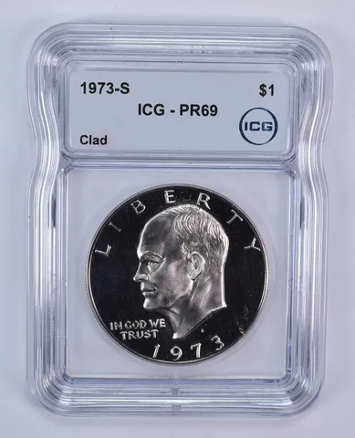 1973-S Eisenhower $1 CLAD PR69 ICG
