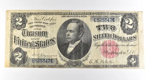 1891 $2 Silver Certificate Large Note Red Seal *3751