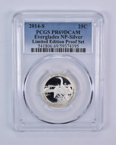 2014-S ATB Quarter Silver Everglades Limited Edition Set PR69 DCAM PCGS