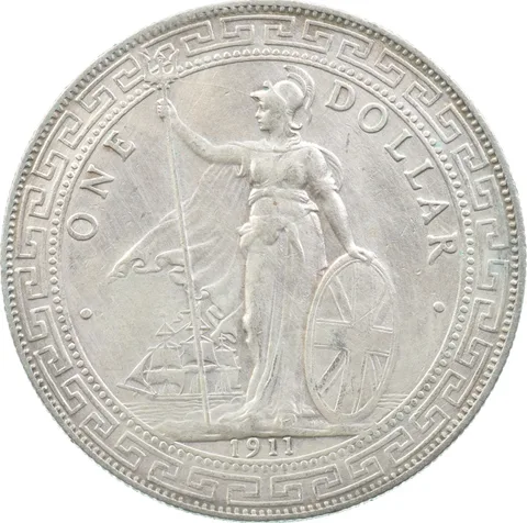 1911 Great Britain Trade Dollar Struck In Bombay a8069