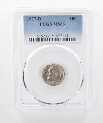 1977-D Roosevelt Dime MS66 PCGS Beautiful Tone a1307