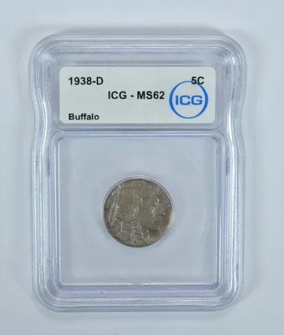 1938-D Indian Head Buffalo Nickel MS62 ICG