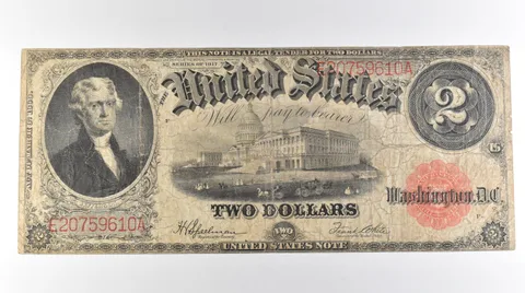 1917 $2 Legal Tender Large Note Red Seal *3081