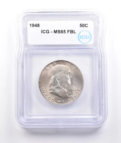 1948 Franklin Half Dollar MS65 FBL ICG *6885
