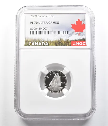 2009 Canada 10 Cents Silver PF70 UCAM NGC Canada Label