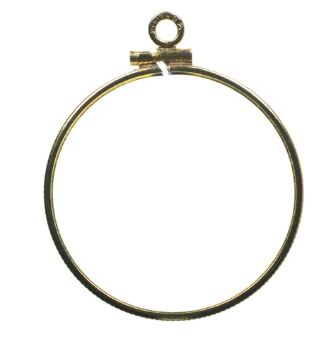 12K 26.9mm Gold Filled $10 Gold Eagle Coin Bezel Pendant Frame Edge *1290