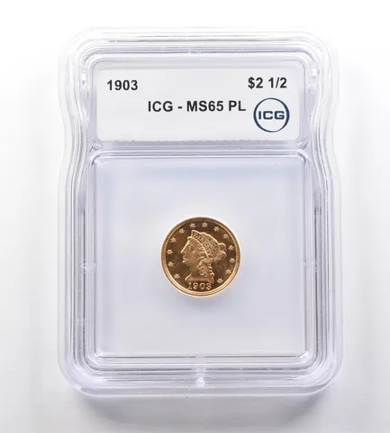1903 $2.50 Liberty Head Gold Quarter Eagle MS65 PL ICG *1041