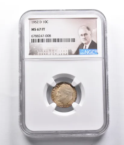 MS67 FT 1952-D Roosevelt Dime NGC a4054