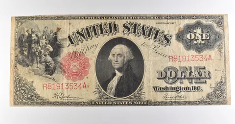 1917 $1 Legal Tender Large Note Red Seal *3557