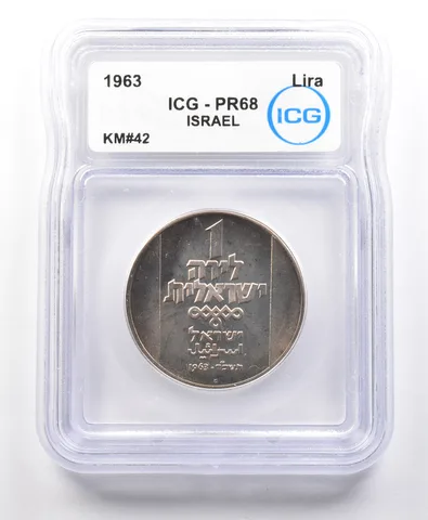 1963 Israel Lira KM#42 PR68 ICG *4122