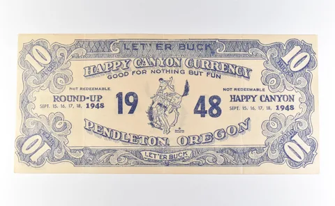 1948 $10 Pendleton OR Happy Canyon Currency Scrip *9784