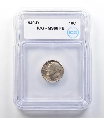 1949-D Roosevelt Dime MS66 FB ICG *3658
