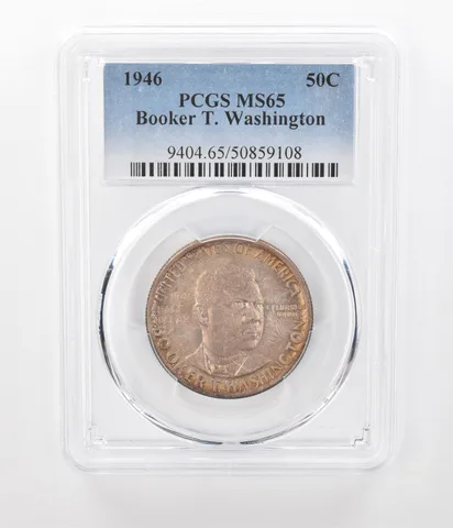 1946 Booker T Washington Commemorative Half Dollar MS65 PCGS Nice Tone *1165