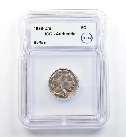 1938-D/S Indian Head Buffalo Nickel Authentic ICG *9969