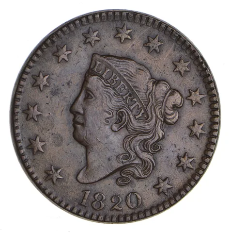 1820 Matron Head Large Cent - N-10 Large Date - Sharp *9919