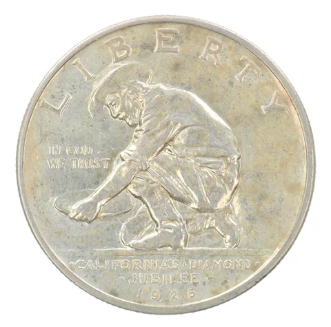 1925-S California Diamond Jubilee Commemorative Half Dollar Beautiful Tone *0699