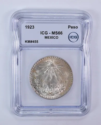 1923 Mexico Peso KM#455 MS66 ICG