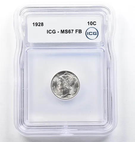 1928 Mercury Dime MS67 FB ICG *0716