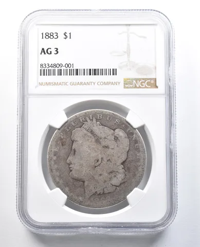 1883 Morgan Silver Dollar AG3 NGC Lowball *8255